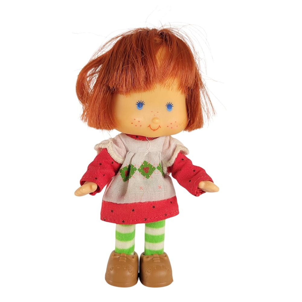 Vintage Strawberry Shortcake Doll Apple Dumplin' Red Hair 5" 1980s Toy w/ Shoes